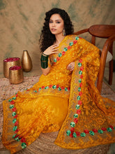 Womens Fashion Ethnic Yellow Color Sarees-MLSHWSA1120YLW0ONE